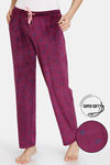 Zivame Supersoft Velour Knit Pyjama - Potent Purple — thumbnail 1